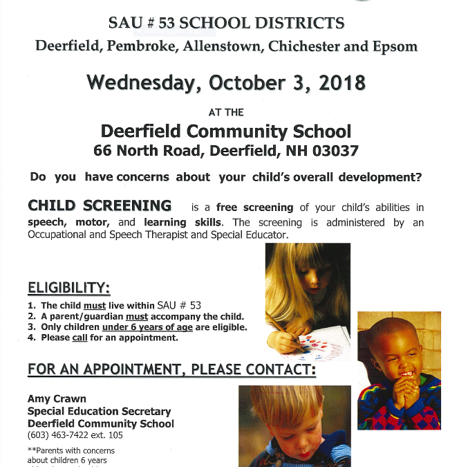 Deerfield Child Screening Information