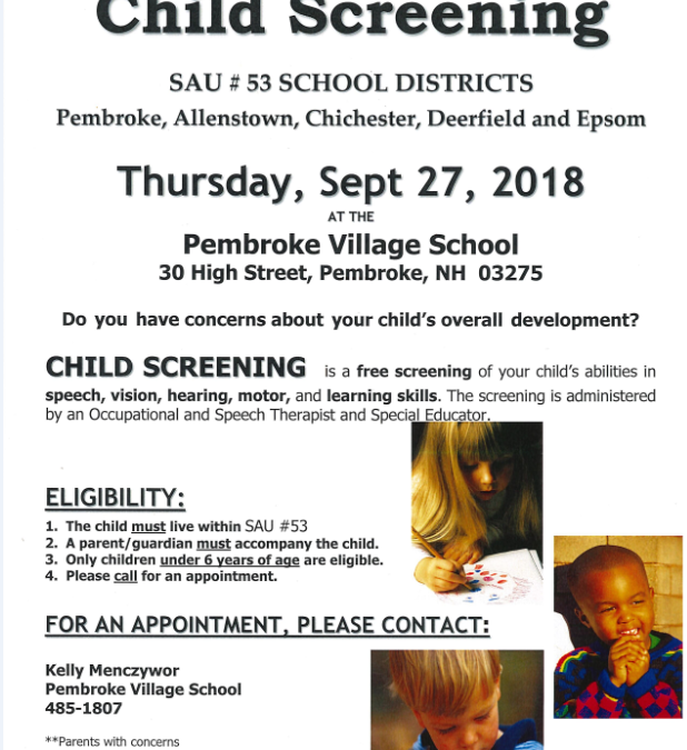 Pembroke Child Screening Information